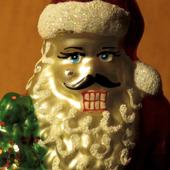 Impuls Santa Nutcracker Ornament, Mouth Blown, Hand Painted, Flaws In Paint, NEW - Picture 3 of 7